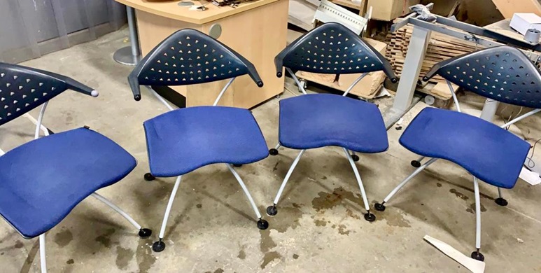 Secondhand Sitag Retro Stühle, Besucherstühle, Wartestühle